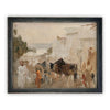 Vintage Framed Canvas Art  // Framed Vintage Print // Vintage Painting // Fall Winter Abstract // Farmhouse print //#LAN-147