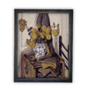 Vintage Framed Canvas Art  // Framed Vintage Print // Vintage Painting // Botanical Flowers Blue Yellow Painting // Kitchen Art  //#BOT-125