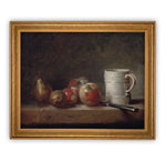 Vintage Framed Canvas Art  // Framed Vintage Print // Vintage Fruit Painting // Still Life Kitchen Painting // Farmhouse print //#ST-600