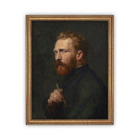 Vintage Framed Canvas Art  // Framed Vintage Print // Vintage Painting // Vintage Portrait of a Man// Farmhouse print //#P-511