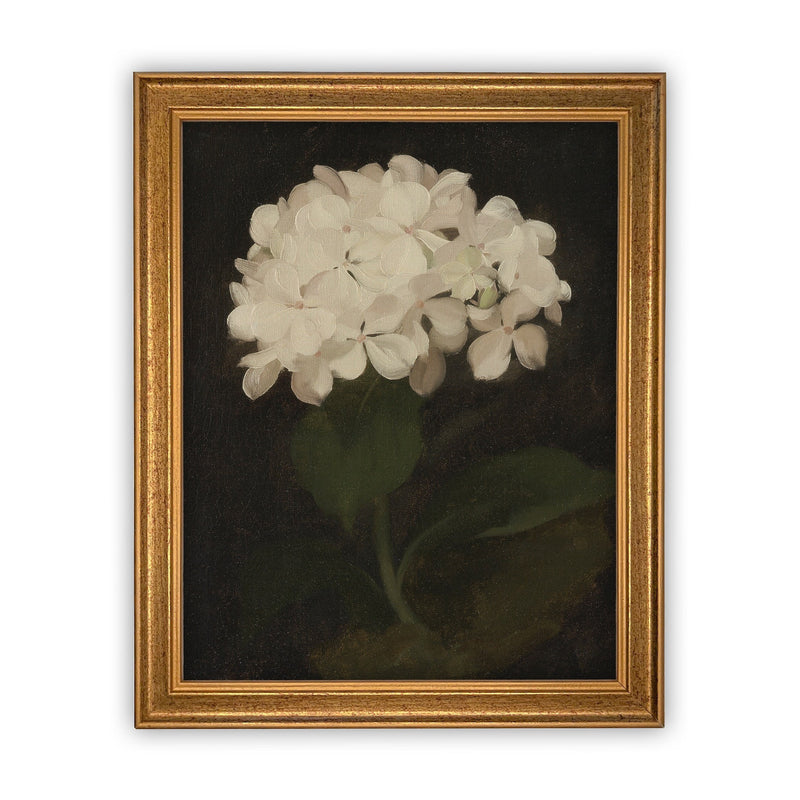 Vintage Framed Canvas Art  // Framed Vintage Print // Vintage Painting // Framed Vintage Hydrangea // Botanical Floral Art //#BOT-103