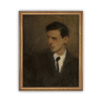Vintage Framed Canvas Art  // Framed Vintage Print // Vintage Painting // Vintage Portrait of a Man// Traditional print //#P-506