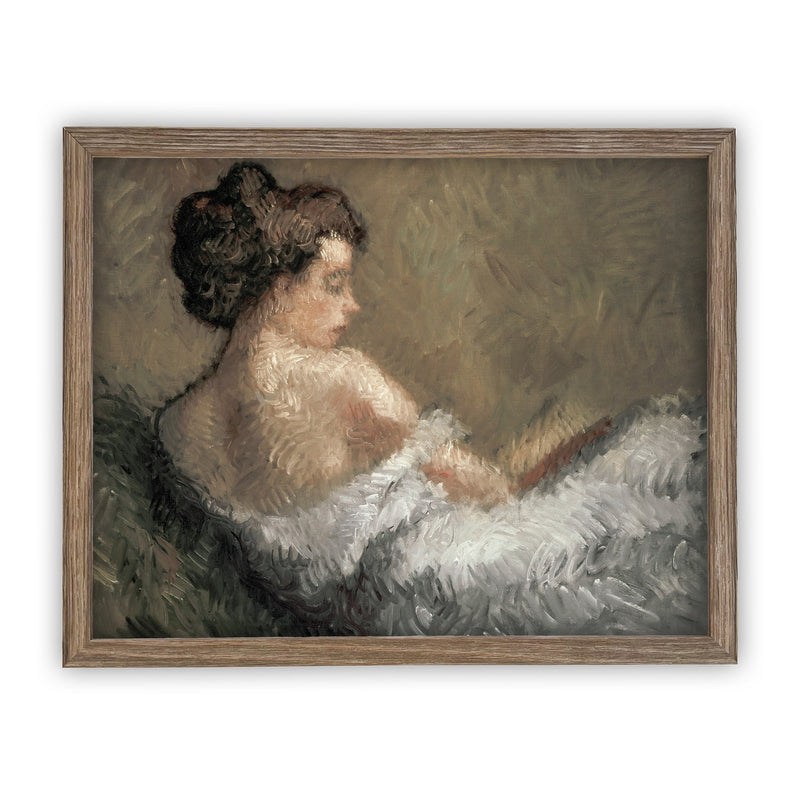 Vintage Framed Canvas Art  // Framed Vintage Print // Vintage Painting // Portrait of a Woman // Farmhouse print //#P-502