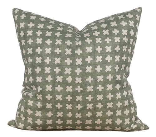 READY TO SHIP 20X20 Bastideaux Bogo in Mountain Path // Designer Throw Pillow //  Cross Pillow // High End Pillow // Accent pIllows