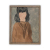 Vintage Framed Canvas Art  // Framed Vintage Print // Vintage Painting // Portrait of a Girl // Girls Room or Nursery Art  //#P-516