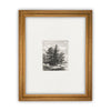 Vintage Framed Canvas Art  // Framed Vintage Print // Vintage Painting // Black White Tree Sketch // Minimalist Art //#LAN-108