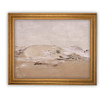 Vintage Framed Canvas Art  // Framed Vintage Print // Vintage Painting // Neutral Sandy Beach Art // Seascape print //#LAN-107