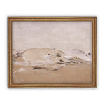 Vintage Framed Canvas Art  // Framed Vintage Print // Vintage Painting // Neutral Sandy Beach Art // Seascape print //#LAN-107