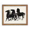 Vintage Framed Canvas Art  // Framed Vintage Print // Vintage Painting // Vintage Horse Art// Farmhouse print //#A-135