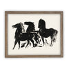 Vintage Framed Canvas Art  // Framed Vintage Print // Vintage Painting // Vintage Horse Art// Farmhouse print //#A-135