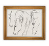 Vintage Framed Canvas Art  // Framed Vintage Print // Vintage Painting // Vintage Horse Sketch Art// Farmhouse print //#A-133
