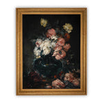 Vintage Framed Canvas Art  // Framed Vintage Print // Vintage Painting // Framed Vintage Roses // Botanical Floral Art //#BOT-101