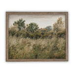 Vintage Framed Canvas Art  // Framed Vintage Print // Vintage Painting // Vintage Landscape Meadow // Farmhouse print //#LAN-122