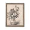 Vintage Framed Canvas Art  // Framed Vintage Print // Vintage Painting // Botanical Floral Sketch // Farmhouse print  //#BOT-114
