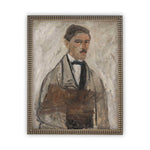 Vintage Framed Canvas Art  // Framed Vintage Print // Vintage Painting // Vintage Portrait of a Man// Farmhouse print //#P-503