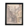 Vintage Framed Canvas Art  // Framed Vintage Print // Vintage Painting // European City Landscape Art // Farmhouse print //#ARC-111