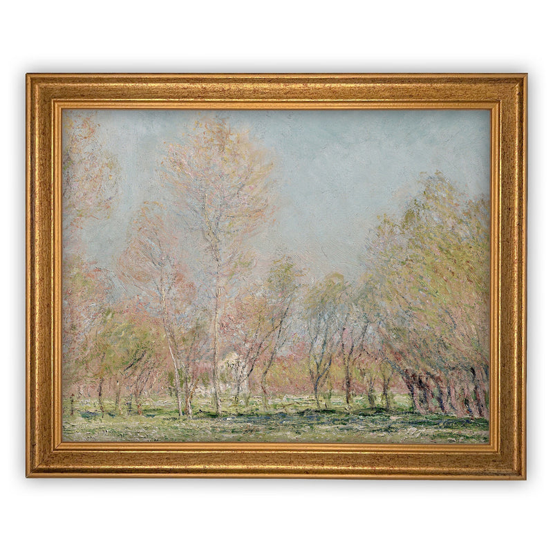 Vintage Framed Canvas Art // Framed Vintage Print // Vintage Oil Painting // Landscape Art // Modern Farmhouse print // LAN-172