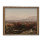 Vintage Framed Canvas Art  // Framed Vintage Print // Vintage Painting // Fall or Autumn Landscape //Farmhouse print //#LAN-112