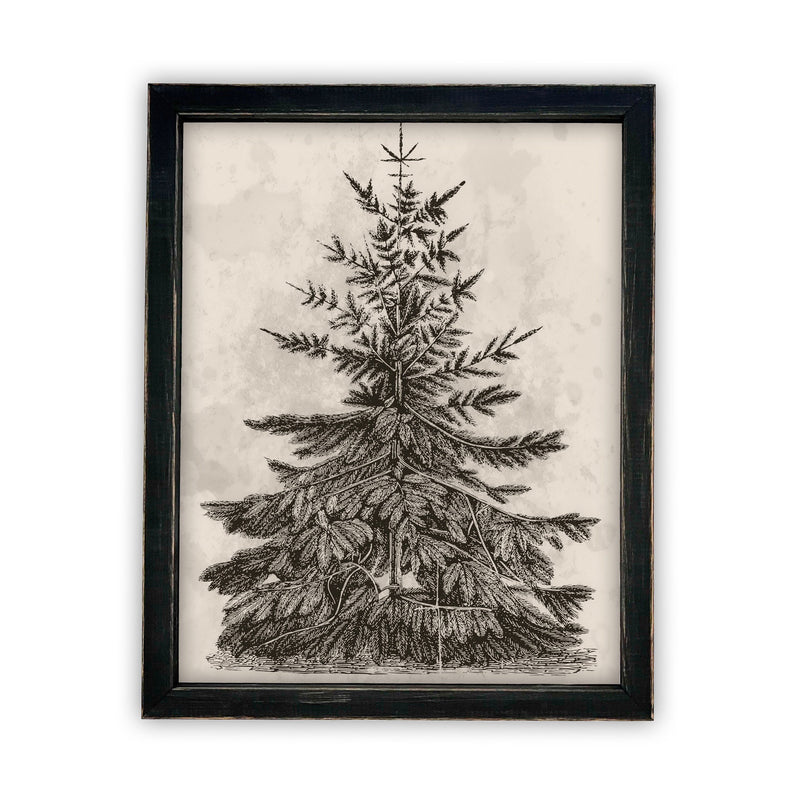 Vintage Framed Canvas Art #CH-306
