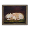 Vintage Framed Canvas Art  // Framed Vintage Print // Vintage Painting // Fluffy Dog Art// Vintage Dog print //#A-111