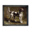 Vintage Framed Canvas Art  // Framed Vintage Print // Vintage Painting // Vintage Dog Art // Bird Dog English Pointer Dog //#A-113