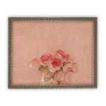Vintage Framed Canvas Art  // Framed Vintage Print // Vintage Painting // Pink Roses Art // Farmhouse print //#BOT-105