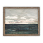 Vintage Framed Canvas Art  // Framed Vintage Print // Vintage Painting // Coastal Beach Seascape // Farmhouse print //#LAN-151