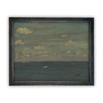 Vintage Framed Canvas Art  // Framed Vintage Print // Vintage Painting // Coastal Beach Print// Farmhouse print //#LAN-157