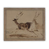 Vintage Framed Canvas Deer Art #CH-305