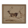 Vintage Framed Canvas Deer Art #CH-305