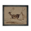 Vintage Framed Canvas Deer Art #CH-305