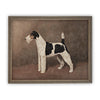 Vintage Framed Canvas Art  // Framed Vintage Print // Vintage Painting // Vintage Dog Art// Boys Room or Nursery print //#A-117