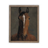 Vintage Framed Canvas Art  // Framed Vintage Print // Vintage Painting // Vintage Horse Art// Farmhouse print //#A-154