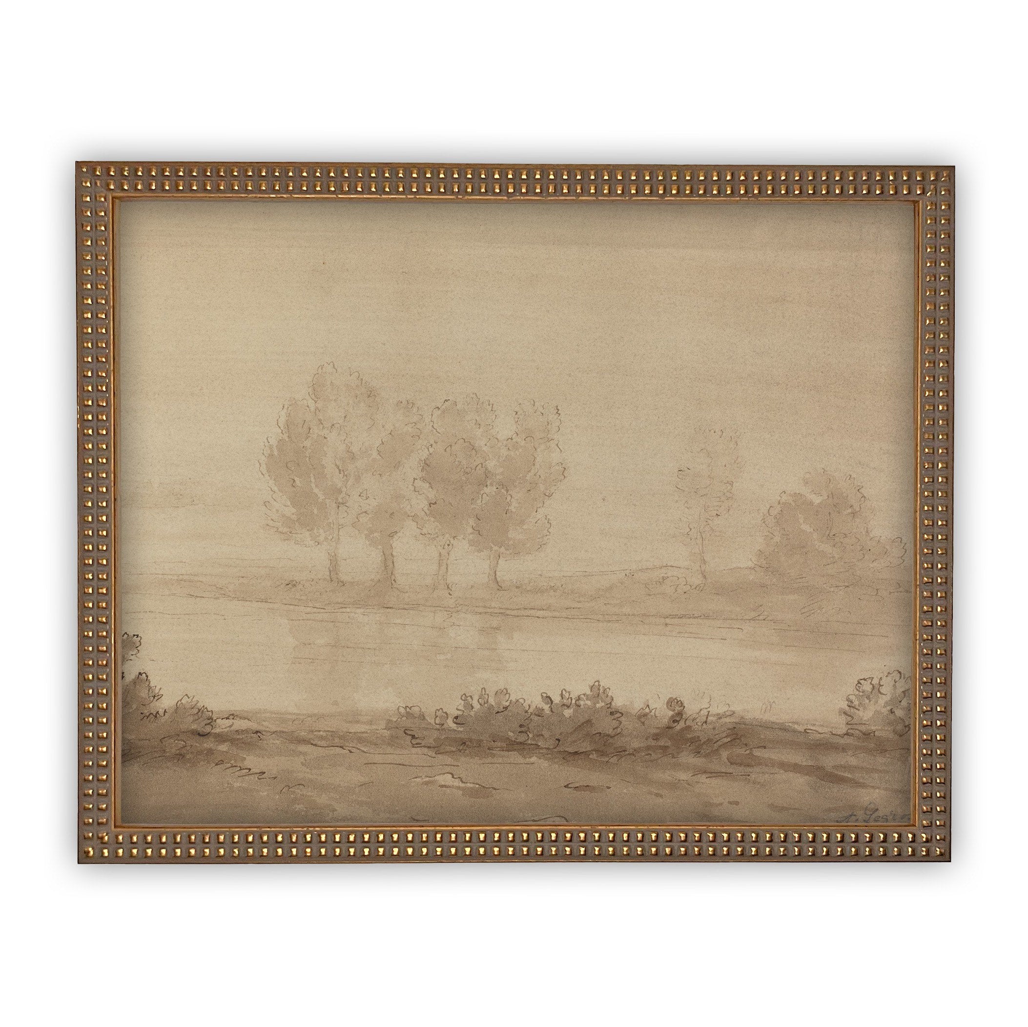 Vintage Framed Canvas Art #LAN-181 – Linen + Cloth