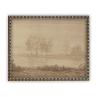 Vintage Framed Canvas Art  // Vintage Neutral Minimalist Print // Vintage Painting // Muted Landscape Print // Farmhouse print //#LAN-181