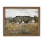 Vintage Framed Canvas Art  // Framed Vintage Print // Vintage Painting // Country Landscape // Farmhouse print //#LAN-182