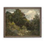 Vintage Framed Canvas Art  // Framed Vintage Print // Vintage Painting // Moody Landscape Scene // Farmhouse print //#LAN-176