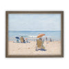 Vintage Framed Canvas Art  // Framed Vintage Print // Vintage Seascape Painting // Coastal Beach Art // Beach House print //#LAN-185
