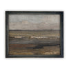 Vintage Framed Canvas Art // Framed Vintage Seascape Print // Coastal Beach Vintage Painting // Moody Farmhouse Print //#LAN-187