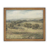 Vintage Framed Canvas Art // Framed Vintage Print // Vintage Pasture Oil Painting // Vintage Green Landscape // Farmhouse Art //#LAN-190