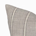 Designer Caleb Stripe in Gray Linen Pillow Cover // Gray Striped Linen Pillows // Modern Farmhouse Pillows  //Designer Linen Pillow