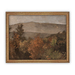Vintage Framed Canvas Art  // Framed Vintage Print // Vintage Oil Painting // Fall Autumn Landscape // Farmhouse print // #LAN-191