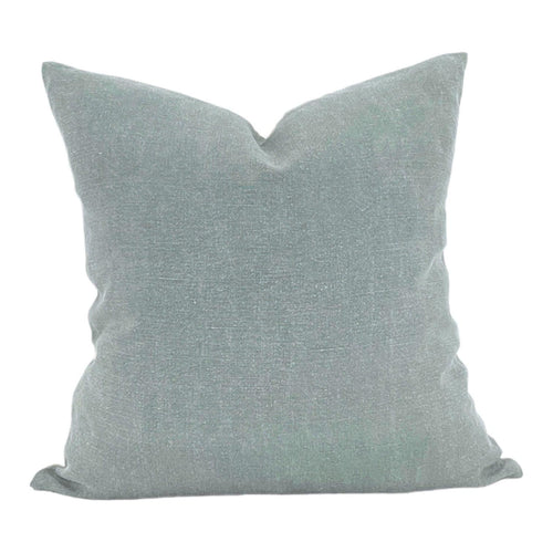 READY TO SHIP 20X20 Seafoam Green Pillow Cover // Farmhouse Decor Pillow // Solid Linen Laurel Green Decorative Pillow // Accent Pillow