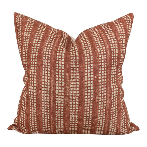 READY TO SHIP 16X16 Designer Nepsa in Saffron Linen Pillow Cover // Rust Throw Pillow // Boho Pillow // Decorative Throw Pillows