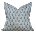 READY TO SHIP 20x20 Peter Dunham Rajmata Pillow Cover in Mist Indigo - Decorative Pillow Cover - Indigo Throw Pillow - Boho Pillow