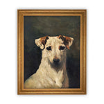 Vintage Framed Canvas Art // Framed Vintage Print // Vintage Dog Oil Painting // Vintage Dog Art // Boys Room or Nursery Print //#A-157