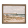 Vintage Framed Canvas Art // Framed Vintage Print // Vintage Oil Painting // Coastal Beach Art // Beach House Print //#LAN-199