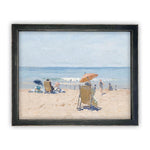 Vintage Framed Canvas Art  // Framed Vintage Print // Vintage Seascape Painting // Coastal Beach Art // Beach House print //#LAN-185