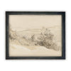 Vintage Framed Canvas Art  // Framed Vintage Print // Vintage Painting // Muted Landscape Art // Farmhouse Print //#LAN-203