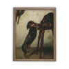 Vintage Framed Canvas Art // Framed Vintage Print // Vintage Oil Painting // Vintage Dog Portrait // Dachshund Dog Art // #A-160
